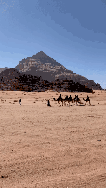 约旦 月亮谷 瓦迪伦月亮谷,红色的沙漠,一曲阿拉伯音乐,看骆驼在沙漠